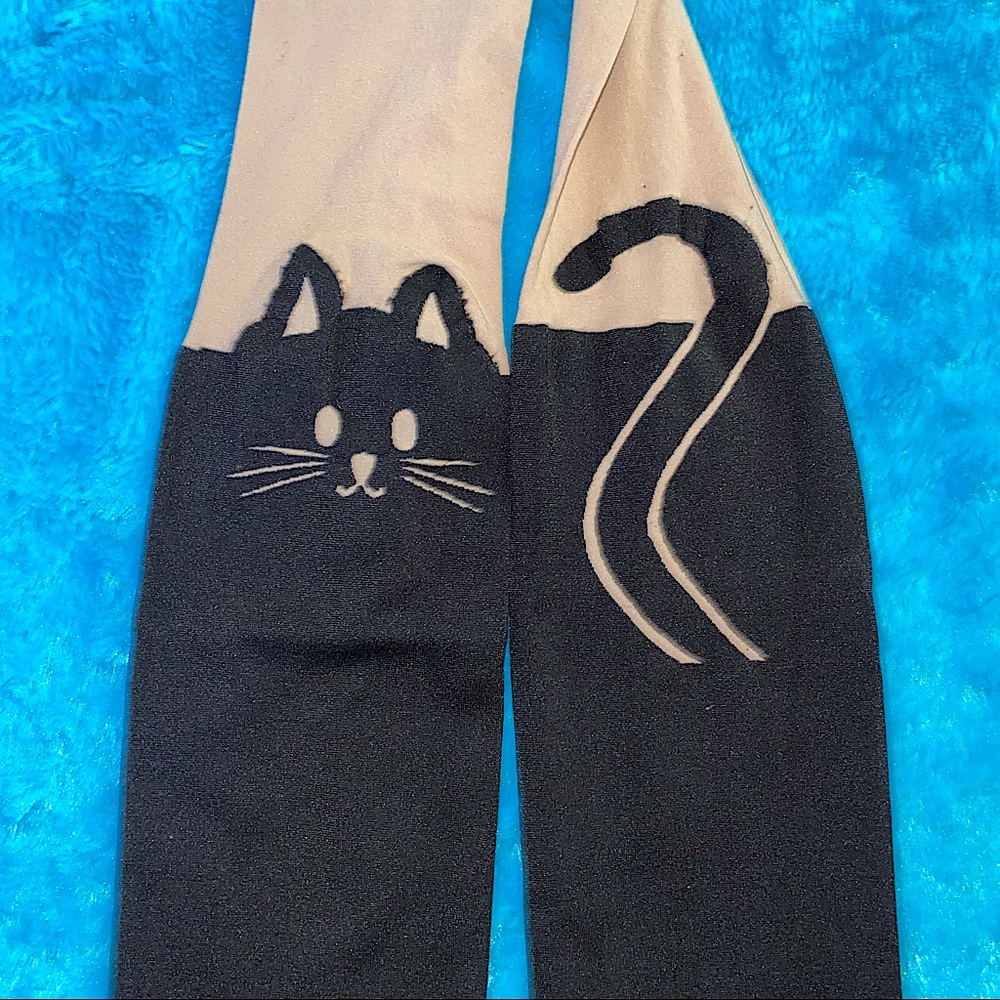 Cute Knee/Thigh High Cat Face and Tail Tights🐱🐈